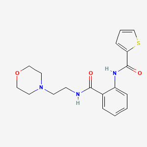 molecular formula C18H21N3O3S B5447654 N-[2-(2-morpholin-4-ylethylcarbamoyl)phenyl]thiophene-2-carboxamide 
