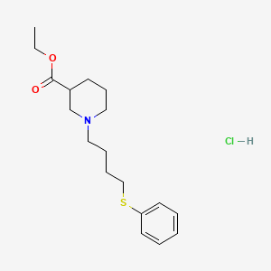 molecular formula C18H28ClNO2S B5447699 Ethyl 1-(4-phenylsulfanylbutyl)piperidine-3-carboxylate;hydrochloride 