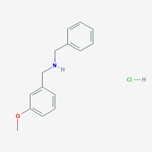 molecular formula C15H18ClNO B5447756 N-[(3-methoxyphenyl)methyl]-1-phenylmethanamine;hydrochloride 
