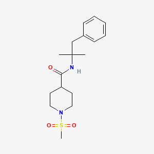 molecular formula C17H26N2O3S B5447795 N-(1,1-dimethyl-2-phenylethyl)-1-(methylsulfonyl)-4-piperidinecarboxamide 