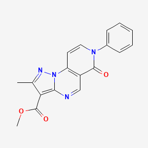 molecular formula C18H14N4O3 B5447837 methyl 2-methyl-6-oxo-7-phenyl-6,7-dihydropyrazolo[1,5-a]pyrido[3,4-e]pyrimidine-3-carboxylate 