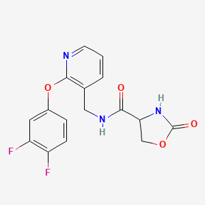 molecular formula C16H13F2N3O4 B5447845 N-{[2-(3,4-difluorophenoxy)pyridin-3-yl]methyl}-2-oxo-1,3-oxazolidine-4-carboxamide 