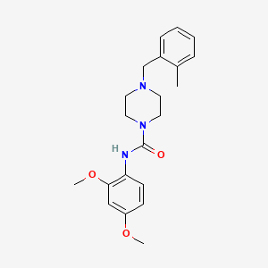 molecular formula C21H27N3O3 B5447889 N-(2,4-dimethoxyphenyl)-4-(2-methylbenzyl)piperazine-1-carboxamide 