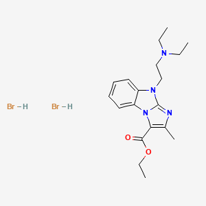 molecular formula C19H28Br2N4O2 B5447894 Ethyl 4-[2-(diethylamino)ethyl]-2-methylimidazo[1,2-a]benzimidazole-1-carboxylate;dihydrobromide 