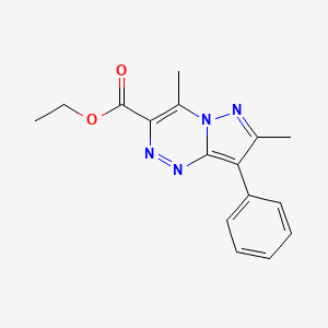 molecular formula C16H16N4O2 B5448064 ethyl 4,7-dimethyl-8-phenylpyrazolo[5,1-c][1,2,4]triazine-3-carboxylate 