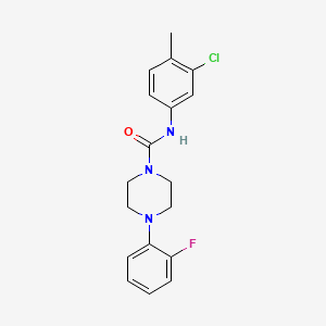 molecular formula C18H19ClFN3O B5448099 N-(3-chloro-4-methylphenyl)-4-(2-fluorophenyl)piperazine-1-carboxamide 