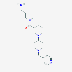 molecular formula C20H33N5O B5448400 N-(3-aminopropyl)-1'-(pyridin-4-ylmethyl)-1,4'-bipiperidine-3-carboxamide 