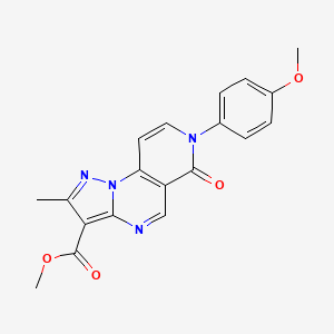 molecular formula C19H16N4O4 B5448411 methyl 7-(4-methoxyphenyl)-2-methyl-6-oxo-6,7-dihydropyrazolo[1,5-a]pyrido[3,4-e]pyrimidine-3-carboxylate 