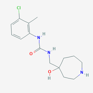 molecular formula C15H22ClN3O2 B5448520 N-(3-chloro-2-methylphenyl)-N'-[(4-hydroxy-4-azepanyl)methyl]urea hydrochloride 