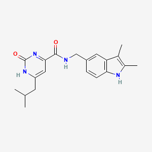molecular formula C20H24N4O2 B5448627 N-[(2,3-dimethyl-1H-indol-5-yl)methyl]-6-isobutyl-2-oxo-1,2-dihydropyrimidine-4-carboxamide 
