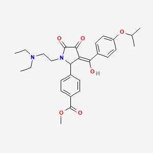 molecular formula C28H34N2O6 B5448714 methyl 4-[1-[2-(diethylamino)ethyl]-4-hydroxy-3-(4-isopropoxybenzoyl)-5-oxo-2,5-dihydro-1H-pyrrol-2-yl]benzoate 