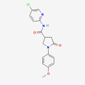 molecular formula C17H16ClN3O3 B5448735 N-(5-chloropyridin-2-yl)-1-(4-methoxyphenyl)-5-oxopyrrolidine-3-carboxamide 