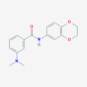molecular formula C17H18N2O3 B5448768 N-(2,3-dihydro-1,4-benzodioxin-6-yl)-3-(dimethylamino)benzamide 