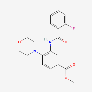 molecular formula C19H19FN2O4 B5448826 methyl 3-[(2-fluorobenzoyl)amino]-4-morpholin-4-ylbenzoate 