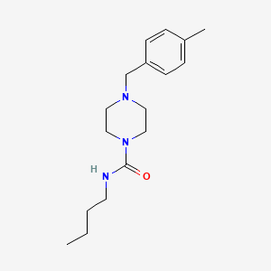 molecular formula C17H27N3O B5448942 N-butyl-4-[(4-methylphenyl)methyl]piperazine-1-carboxamide 