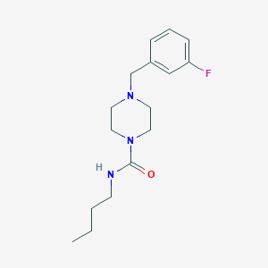 molecular formula C16H24FN3O B5448984 N-butyl-4-[(3-fluorophenyl)methyl]piperazine-1-carboxamide 