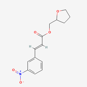 molecular formula C14H15NO5 B5449187 tetrahydro-2-furanylmethyl 3-(3-nitrophenyl)acrylate 