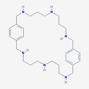 molecular formula C28H46N6 B054492 3,7,11,18,22,26-Hexaazatricyclo[26.2.2.213,16]tetratriaconta-13,15,28,30,31,33-hexaene CAS No. 124481-62-5