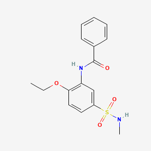 molecular formula C16H18N2O4S B5449281 N-[2-ethoxy-5-(methylsulfamoyl)phenyl]benzamide 