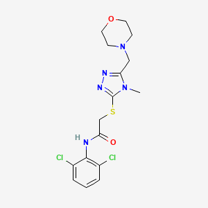 molecular formula C16H19Cl2N5O2S B5449290 N-(2,6-dichlorophenyl)-2-{[4-methyl-5-(morpholin-4-ylmethyl)-4H-1,2,4-triazol-3-yl]thio}acetamide 