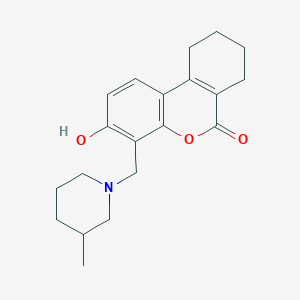 molecular formula C20H25NO3 B5449319 3-hydroxy-4-[(3-methylpiperidin-1-yl)methyl]-7,8,9,10-tetrahydro-6H-benzo[c]chromen-6-one 