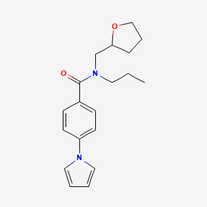 molecular formula C19H24N2O2 B5449372 N-propyl-4-(1H-pyrrol-1-yl)-N-(tetrahydrofuran-2-ylmethyl)benzamide 