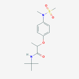 molecular formula C15H24N2O4S B5449444 N-(tert-butyl)-2-{4-[methyl(methylsulfonyl)amino]phenoxy}propanamide 