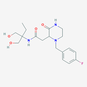 molecular formula C18H26FN3O4 B5449471 N-[1,1-bis(hydroxymethyl)propyl]-2-[1-(4-fluorobenzyl)-3-oxo-2-piperazinyl]acetamide 