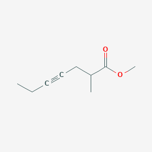 molecular formula C9H14O2 B054496 Methyl 2-methylhept-4-ynoate CAS No. 112741-19-2