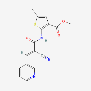 molecular formula C16H13N3O3S B5449619 methyl 2-{[2-cyano-3-(3-pyridinyl)acryloyl]amino}-5-methyl-3-thiophenecarboxylate 