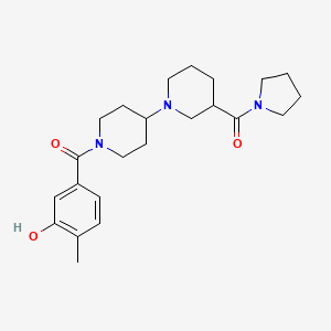 molecular formula C23H33N3O3 B5449620 2-methyl-5-{[3-(pyrrolidin-1-ylcarbonyl)-1,4'-bipiperidin-1'-yl]carbonyl}phenol 