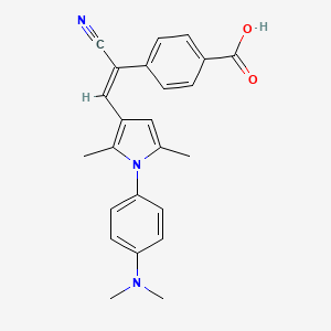 molecular formula C24H23N3O2 B5449637 4-[(E)-1-cyano-2-[1-[4-(dimethylamino)phenyl]-2,5-dimethylpyrrol-3-yl]ethenyl]benzoic acid 