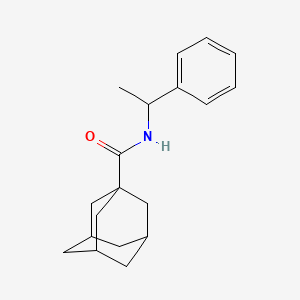 molecular formula C19H25NO B5449670 N-(1-phenylethyl)adamantane-1-carboxamide 