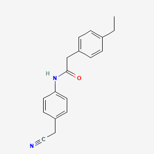 molecular formula C18H18N2O B5449748 N-[4-(cyanomethyl)phenyl]-2-(4-ethylphenyl)acetamide 