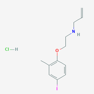 molecular formula C12H17ClINO B5449754 N-[2-(4-iodo-2-methylphenoxy)ethyl]prop-2-en-1-amine;hydrochloride 