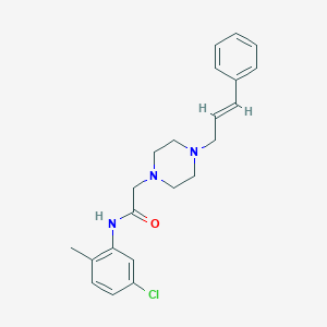 molecular formula C22H26ClN3O B5449879 N-(5-chloro-2-methylphenyl)-2-{4-[(2E)-3-phenylprop-2-en-1-yl]piperazin-1-yl}acetamide 
