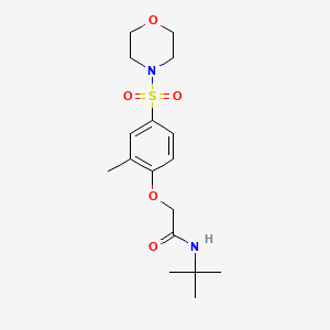 molecular formula C17H26N2O5S B5449939 N-TERT-BUTYL-2-[2-METHYL-4-(MORPHOLINE-4-SULFONYL)PHENOXY]ACETAMIDE 