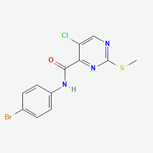 molecular formula C12H9BrClN3OS B5450008 N-(4-bromophenyl)-5-chloro-2-(methylthio)pyrimidine-4-carboxamide 