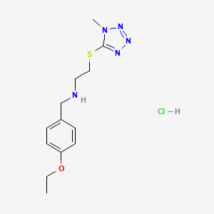 molecular formula C13H20ClN5OS B5450037 N-[(4-ethoxyphenyl)methyl]-2-(1-methyltetrazol-5-yl)sulfanylethanamine;hydrochloride 