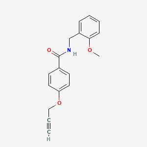 molecular formula C18H17NO3 B5450051 N-(2-methoxybenzyl)-4-(2-propyn-1-yloxy)benzamide 