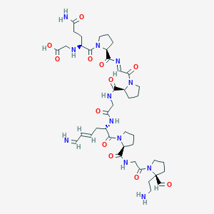 molecular formula C41H60N12O12 B054501 Cyclo(lys-pro-gly-pro-gly-glu-pro-gly-pro-gly)cyclo(1-epsilon-6-gamma)-gly CAS No. 117178-64-0