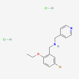 molecular formula C15H19BrCl2N2O B5450105 N-[(5-bromo-2-ethoxyphenyl)methyl]-1-pyridin-4-ylmethanamine;dihydrochloride 