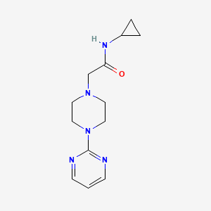 molecular formula C13H19N5O B5450419 N-cyclopropyl-2-[4-(pyrimidin-2-yl)piperazin-1-yl]acetamide 