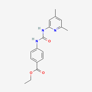 molecular formula C17H19N3O3 B5450421 ETHYL 4-({[(4,6-DIMETHYL-2-PYRIDYL)AMINO]CARBONYL}AMINO)BENZOATE 