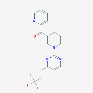 molecular formula C18H19F3N4O B5450432 pyridin-2-yl{1-[4-(3,3,3-trifluoropropyl)pyrimidin-2-yl]piperidin-3-yl}methanone 