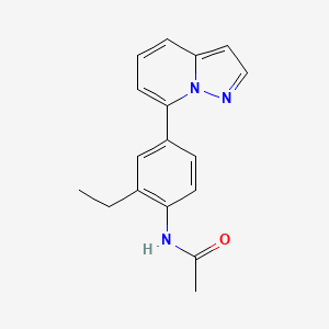 molecular formula C17H17N3O B5450450 N-(2-ethyl-4-pyrazolo[1,5-a]pyridin-7-ylphenyl)acetamide 