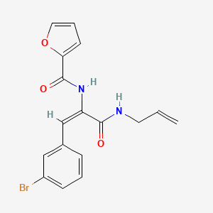 molecular formula C17H15BrN2O3 B5450481 N-[(E)-1-(3-bromophenyl)-3-oxo-3-(prop-2-enylamino)prop-1-en-2-yl]furan-2-carboxamide 
