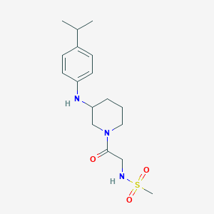 molecular formula C17H27N3O3S B5450494 N-(2-{3-[(4-isopropylphenyl)amino]-1-piperidinyl}-2-oxoethyl)methanesulfonamide 