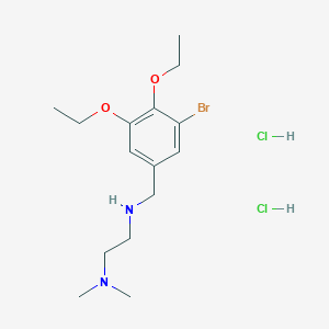 molecular formula C15H27BrCl2N2O2 B5450517 N-[(3-bromo-4,5-diethoxyphenyl)methyl]-N',N'-dimethylethane-1,2-diamine;dihydrochloride 