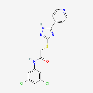 molecular formula C15H11Cl2N5OS B5450533 N-(3,5-dichlorophenyl)-2-{[5-(4-pyridinyl)-4H-1,2,4-triazol-3-yl]thio}acetamide 